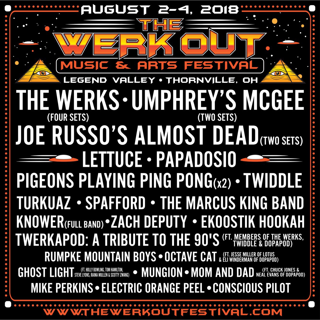 Initial Artist Lineup | The Werk Out Music And Arts Festival 2018